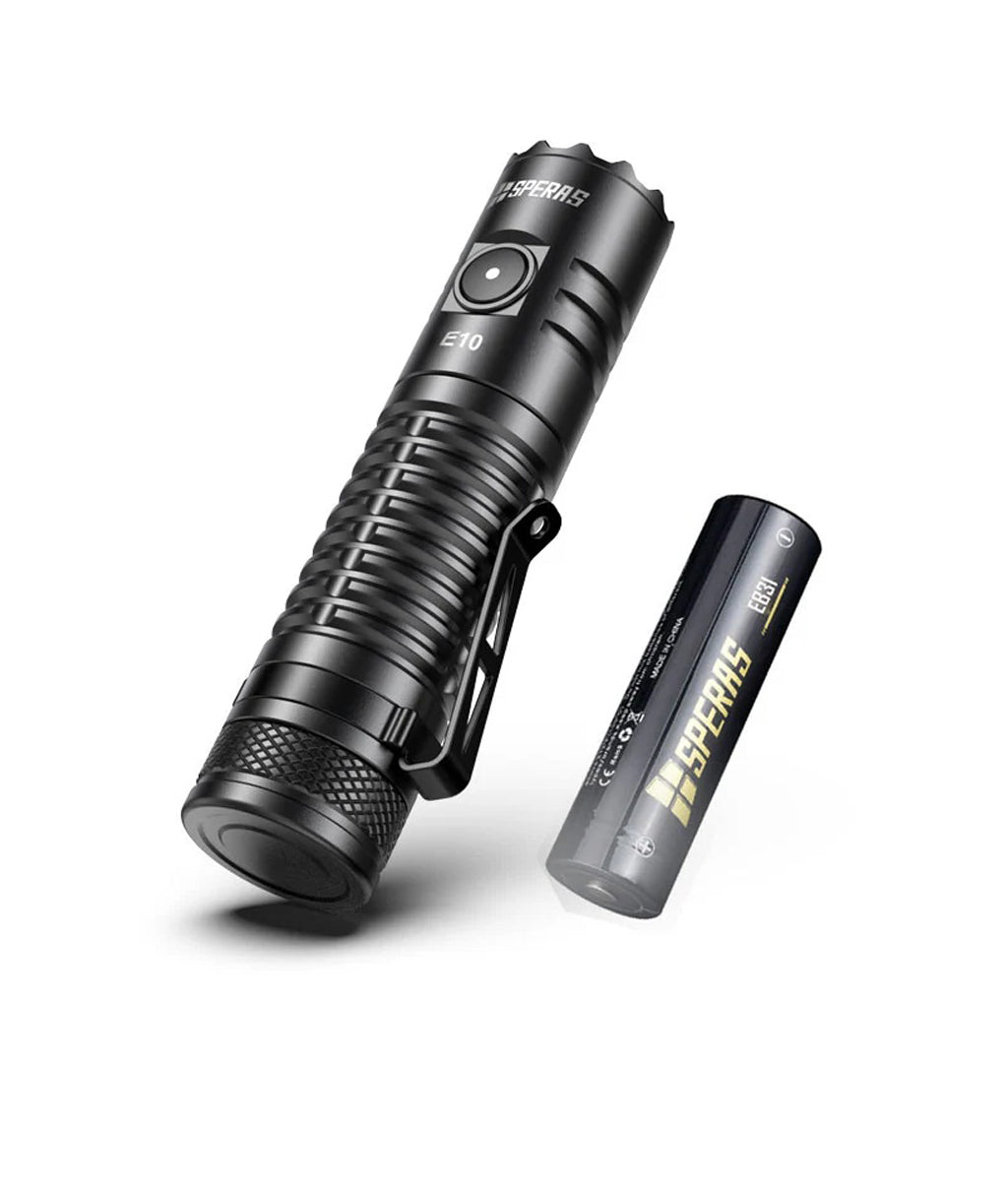 SPERAS E10 EDC Flashlight – 1300 lm, 175 m, USB‑C
