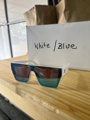 White blue good hunt sun glasses
