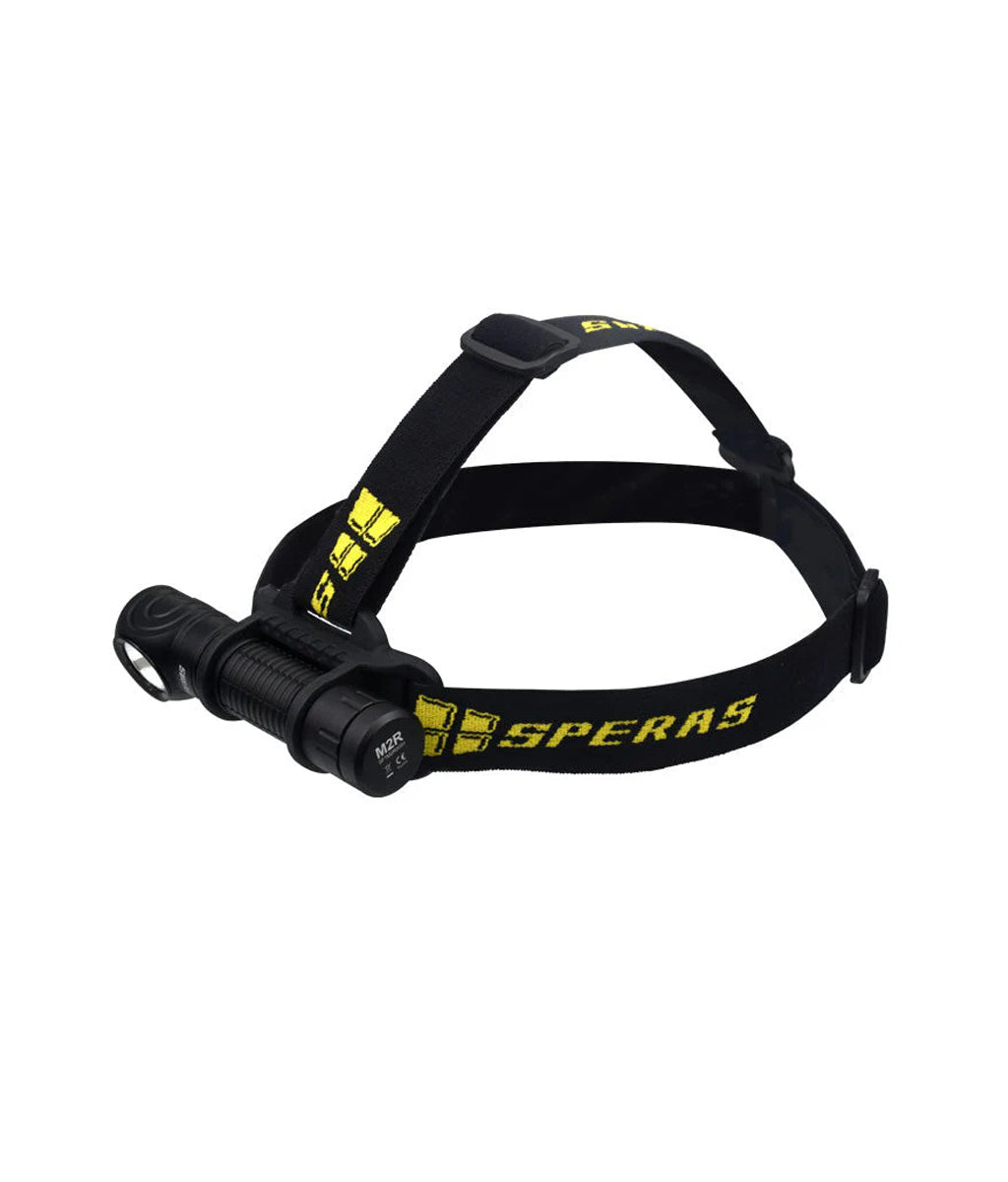 SPERAS M2R Rechargeable Flashlight/Headlamp – 1200 lm, 125 m