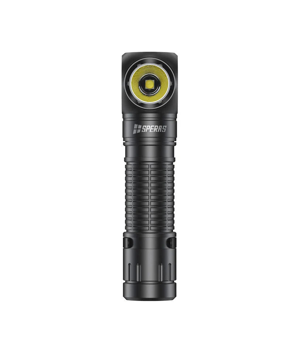 SPERAS M2R Rechargeable Flashlight/Headlamp – 1200 lm, 125 m