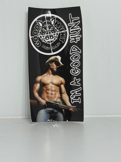 Good Hunt sticker muscle man