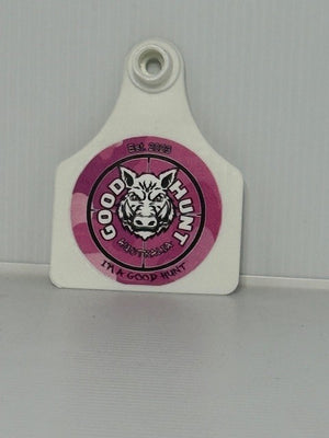 Good Hunt ear tags pink camo