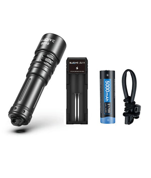 Speras BD10 Diving Flashlight - Bludive Series - 265m Beam Distance [1200lm] 21700 Rechargable Battery