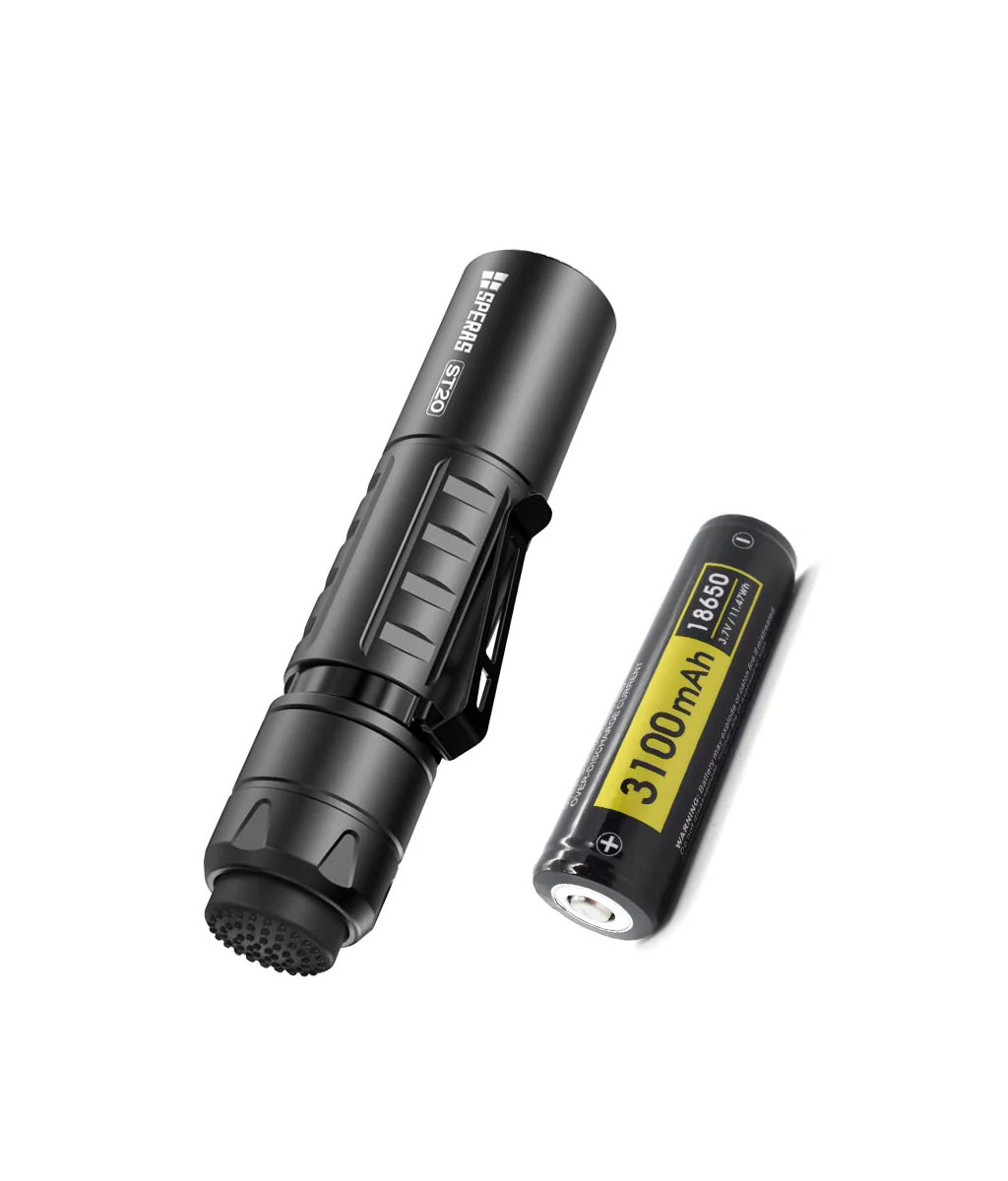SPERAS ST20 Compact EDC Flashlight – 1300 lm, 175 m