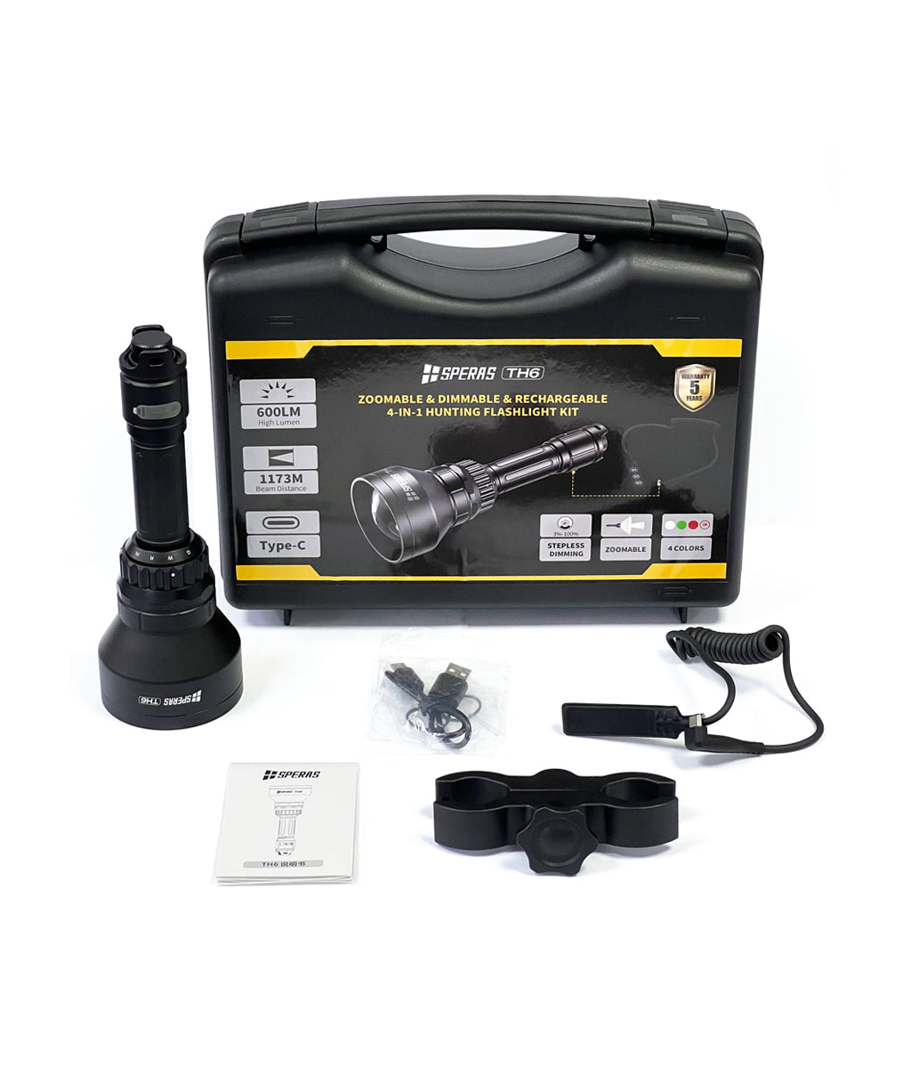 SPERAS TH6 4‑in‑1 Hunting Torch Kit