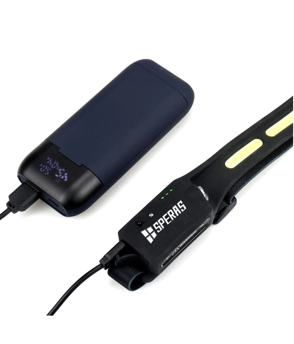 SPERAS B47L-1 Lightweight Rechargeable Smart Sensor Running Headlamp – 500 Lumens
