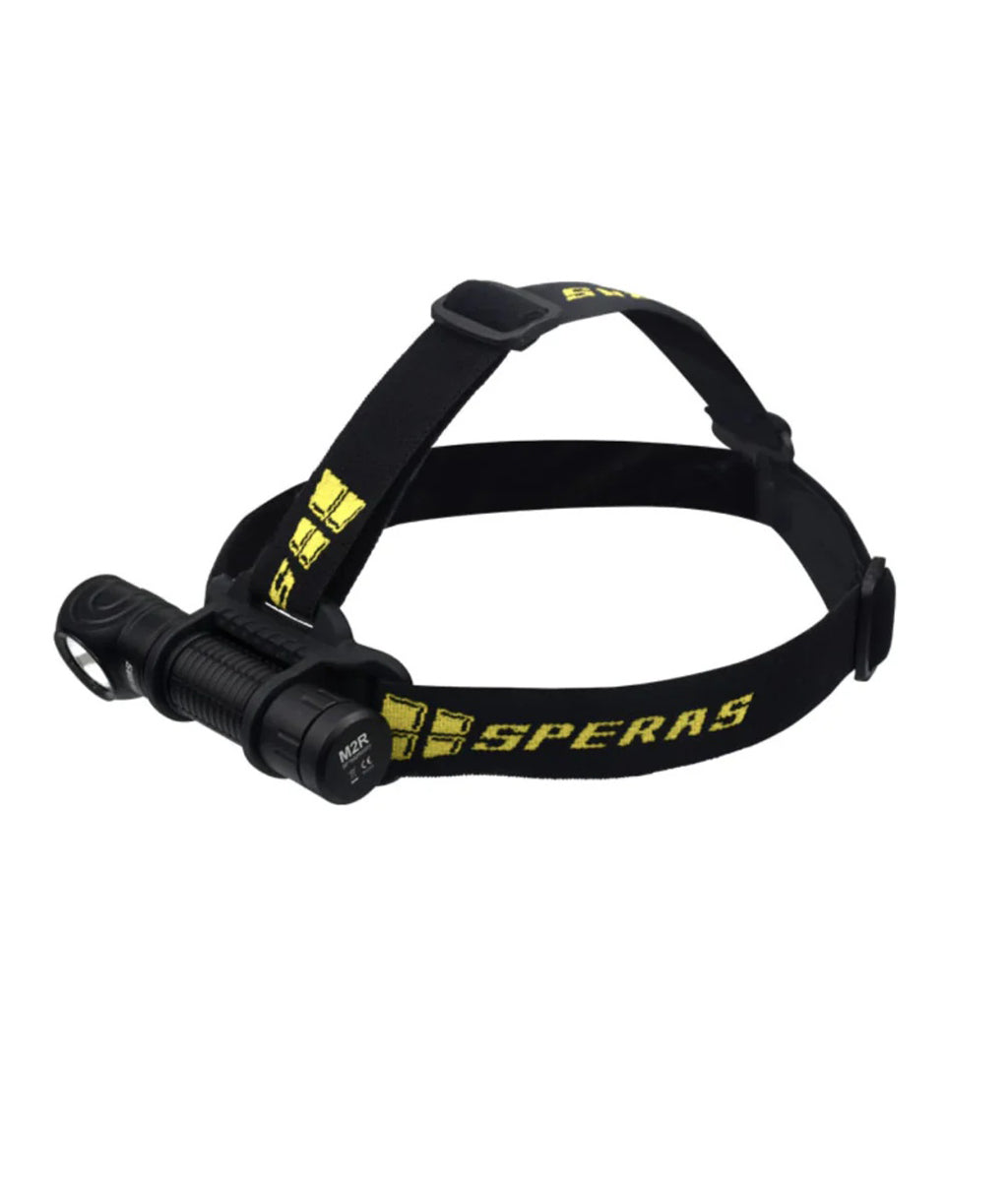 SPERAS M2R Rechargeable Flashlight/Headlamp – 1200 Lumens, 125 Metres